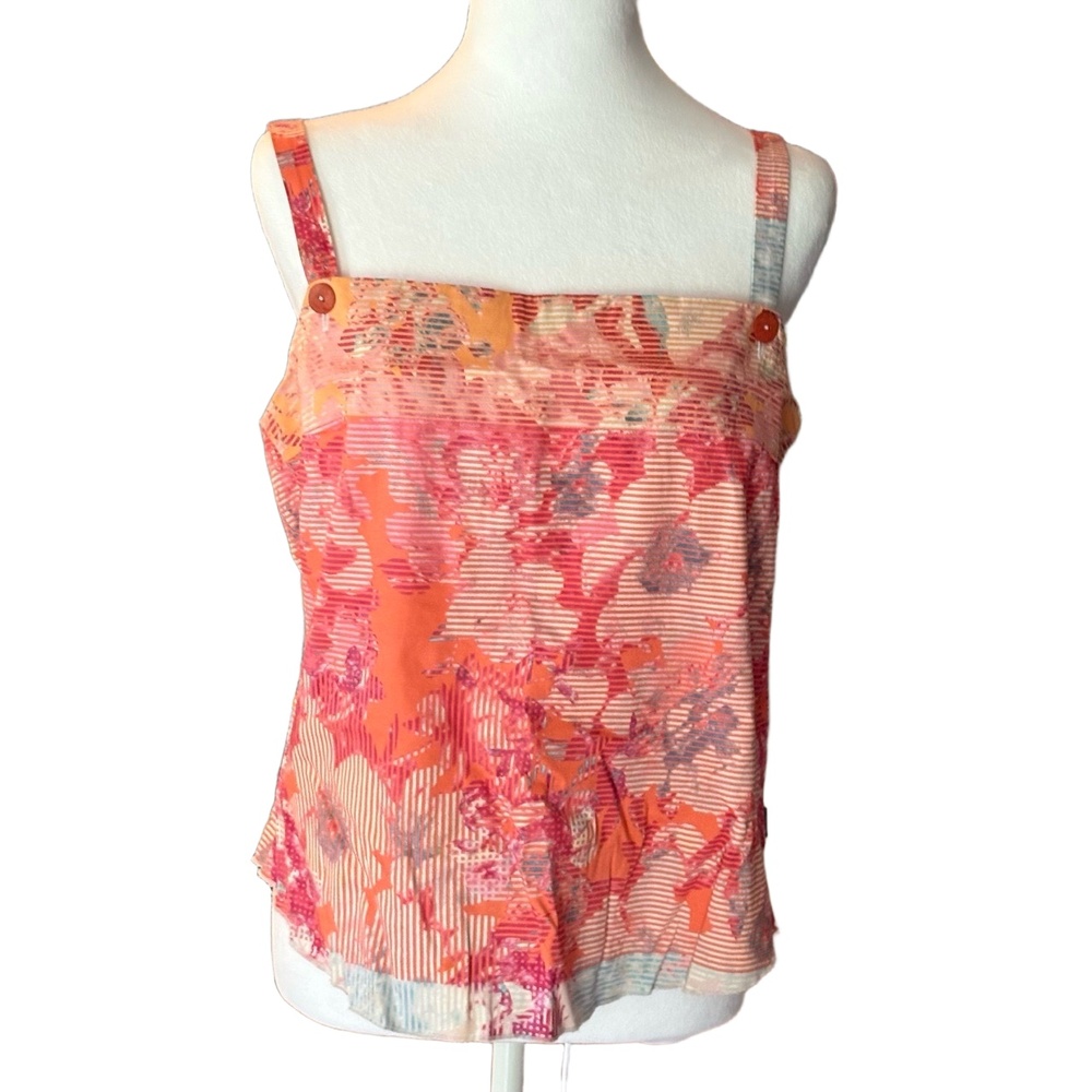 Klok Abstract Floral Tank Top Size Large Art Print Artsy Boho